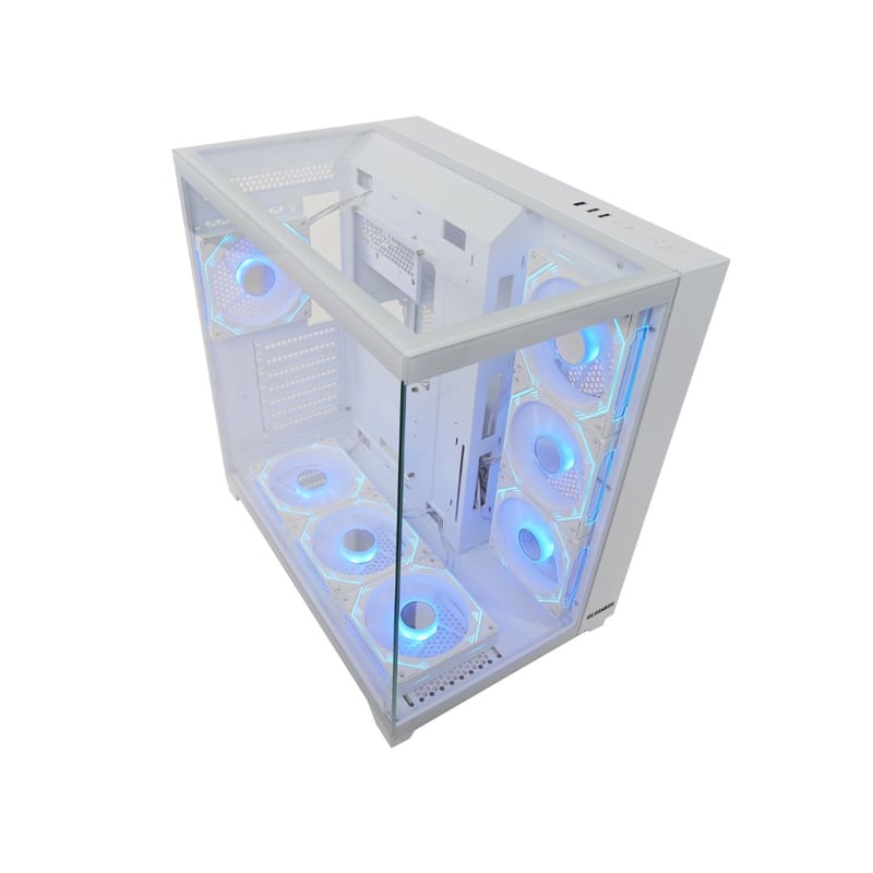 RAPTOR Gilgamesh Mid-Tower ATX Case White Tempered Glass - 3