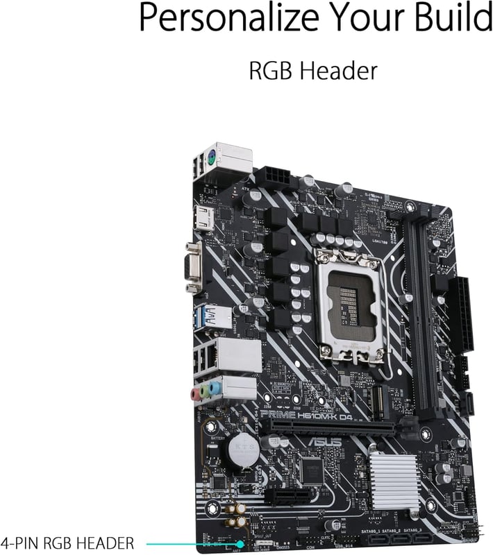 لوحة أم ASUS Prime H610 Micro-ATX LGA1700 DDR4 ARGB - 21