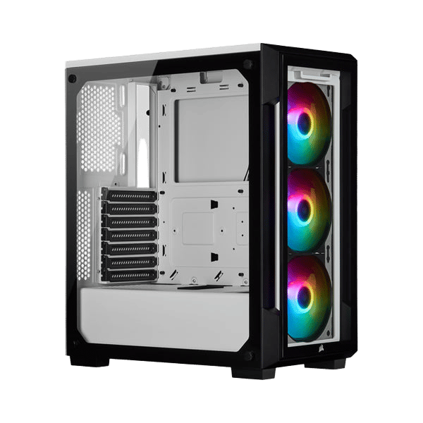 Corsair iCUE 220T RGB Airflow Mid-Tower ATX Case White Tempered Glass - 10