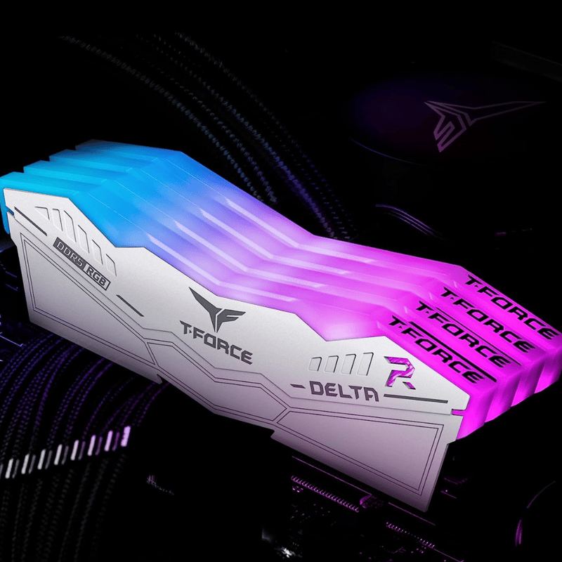 Team Group T-Force Delta RGB DDR5 32GB (2x16GB) 6000MHz White Memory - 3
