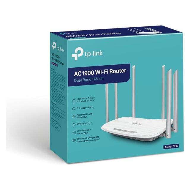 راوتر TP-Link Archer C86 WiFi 5 ثنائي النطاق أبيض - 1