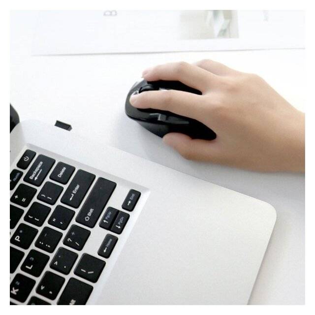 Fude M702 Wireless Mouse - Black Ergonomic 1200 DPI - 2