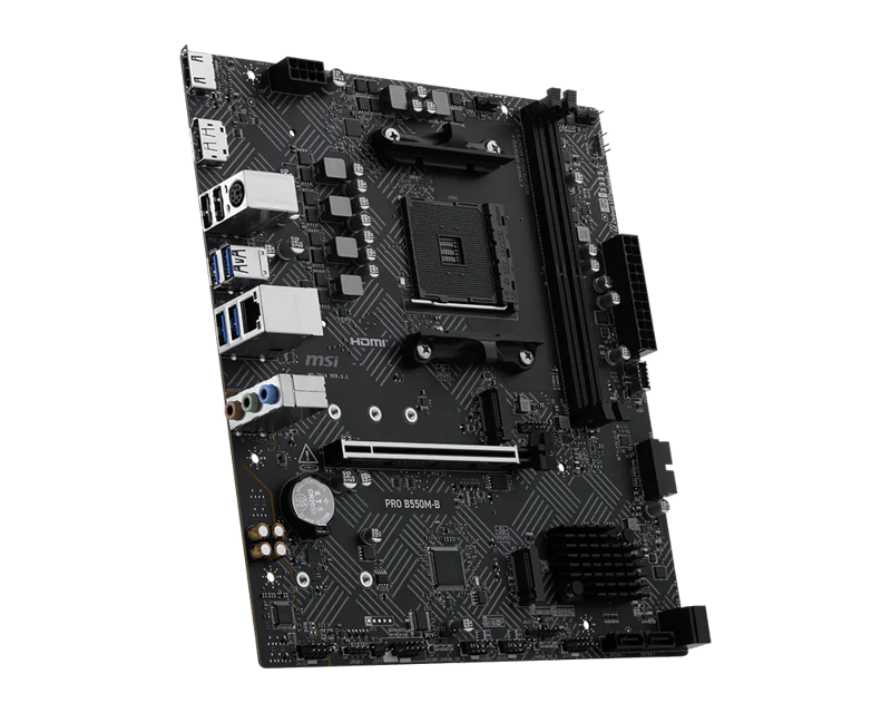 MSI PRO B550M-B AMD AM4 DDR4 Micro-ATX Motherboard - 5