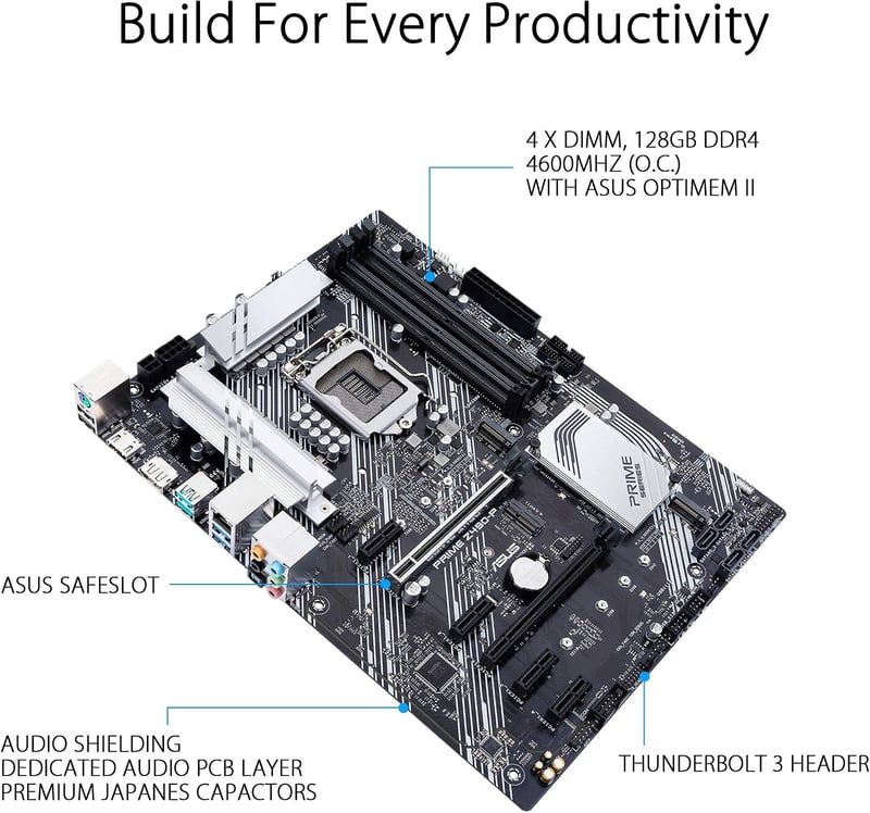 ASUS PRIME Z490-P LGA 1200 ATX Motherboard - 4