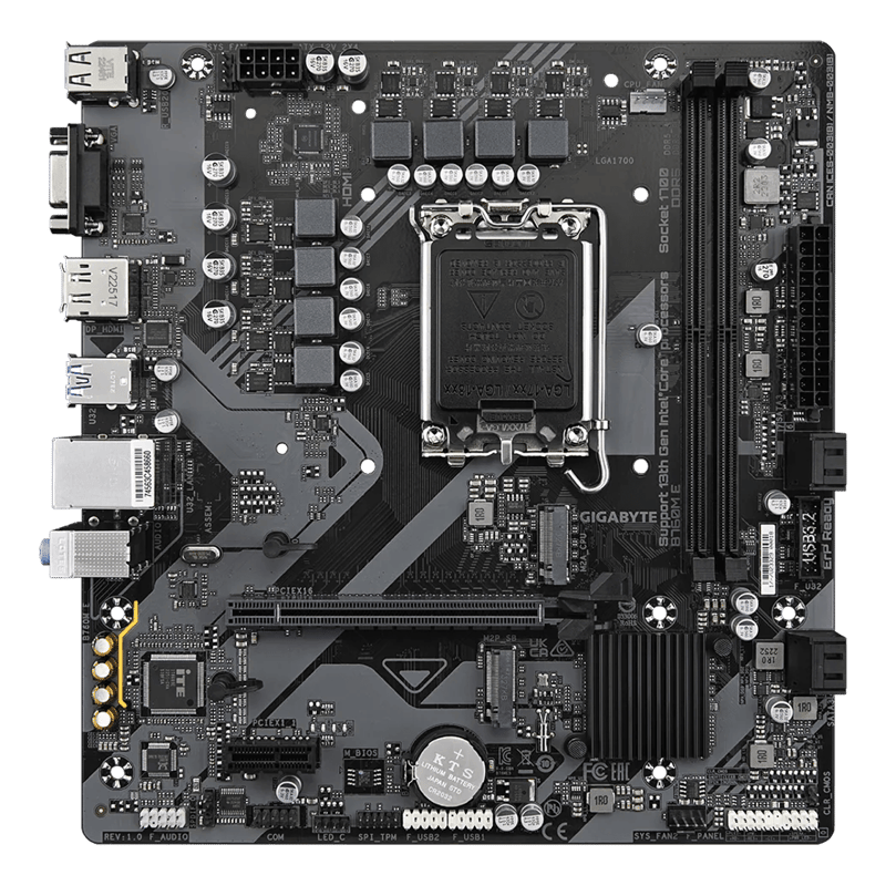 لوحة أم Gigabyte B760M-E B760 Micro-ATX LGA1700 DDR5 - 6