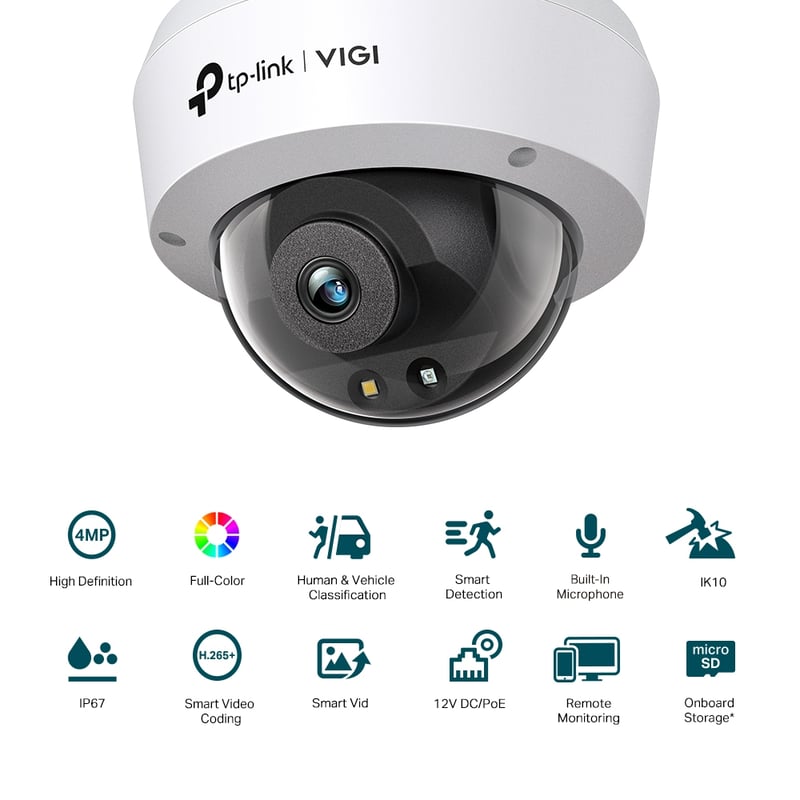 TP-Link VIGI C420I 2MP Turret Network Camera 1080p PoE - 3