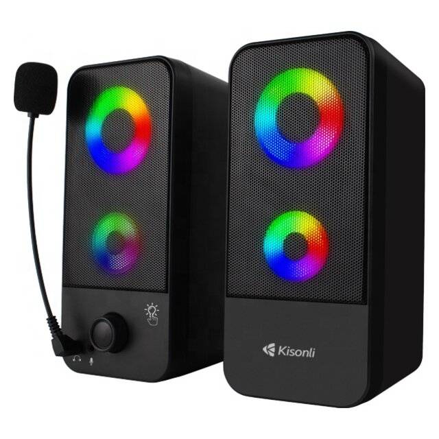 Kisonli X9 USB Speaker Black Stereo Sound - 2