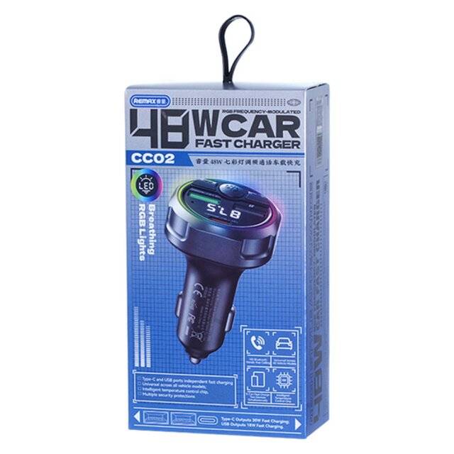 شاحن Remax CC02 48W سيارة USB-A إلى USB-C - 3