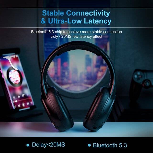 Phoinikas Q6S Wireless Gaming Headset with Detachable Microphone - 3