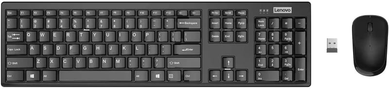كيت كيبورد وماوس Lenovo 100 لاسلكي - 1