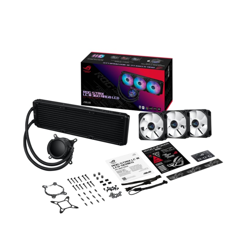 مبرد ASUS ROG Strix AIO Liquid 360mm ARGB LCD أسود - 8