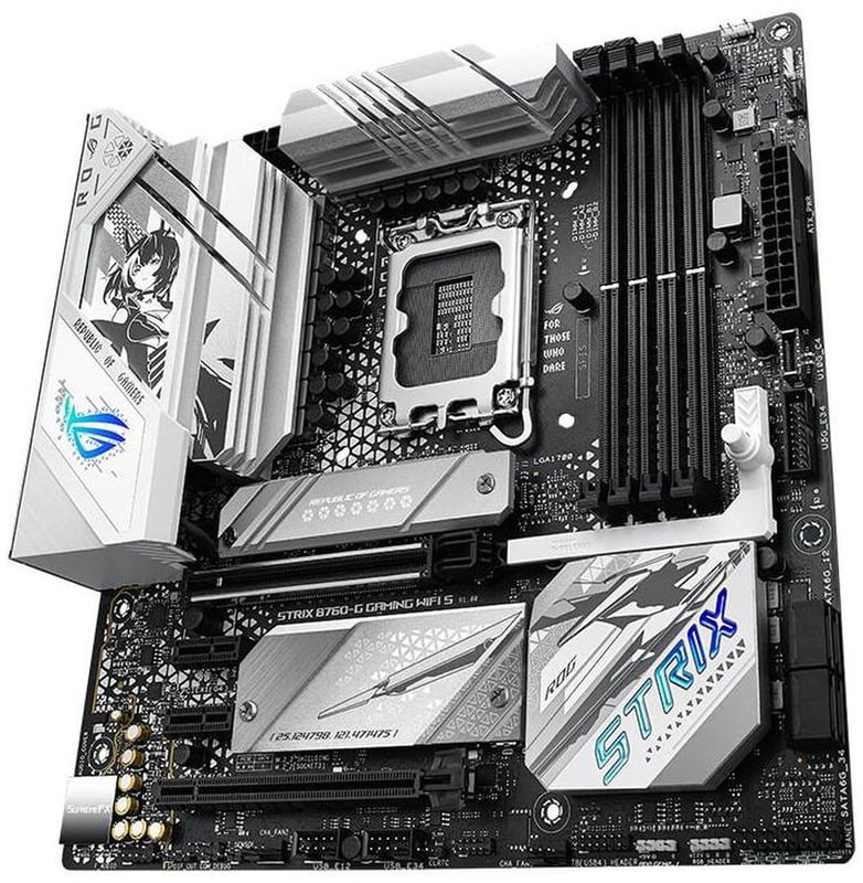 مذربورد أسوس ROG STRIX B760-G GAMING WIFI لمعالجات LGA 1700 مقاس Micro-ATX مع DDR5 و PCIe 5.0 - 3