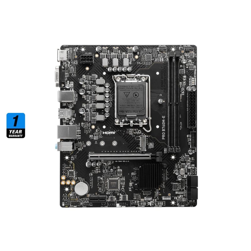 لوحة أم MSI PRO B760M-E Micro-ATX DDR5 LGA1700 - 2