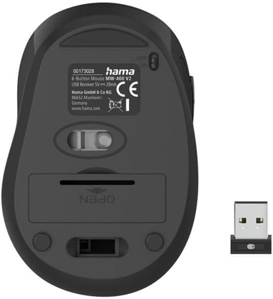 Hama MW-400 V2 Wireless Optical Mouse 1600 DPI Ergonomic - 2