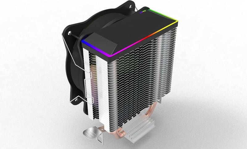مبرد هوائي للمعالج SAMA KA200D بقدرة 65W مع إضاءة RGB - 9