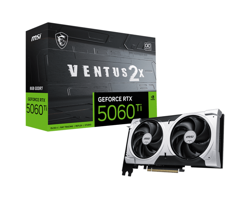 MSI Ventus GeForce RTX 5060 Ti 8GB GDDR7 OC Plus - 1