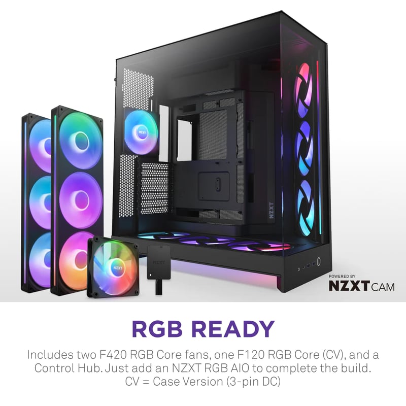 كيس NZXT H9 Flow Mid-Tower ATX أسود RGB - 3