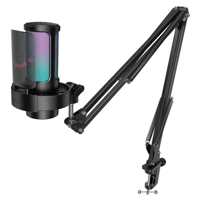 FIFINE AmpliGame A8T USB Gaming Microphone Kit with Boom Arm RGB - 1
