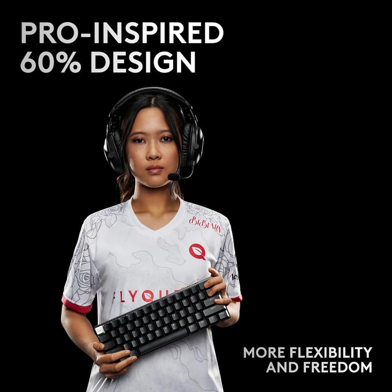 كيبورد Logitech G Pro X 60% Optical-Mechanical لاسلكي RGB أسود - 13