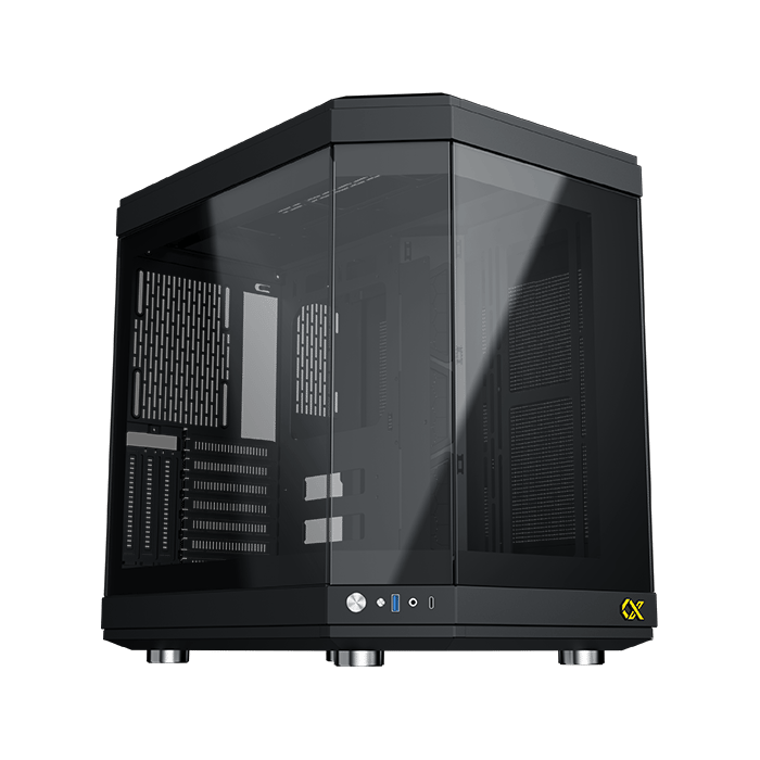 XIGMATEK Cubi ATX Case Black Tempered Glass Superior Airflow - 5