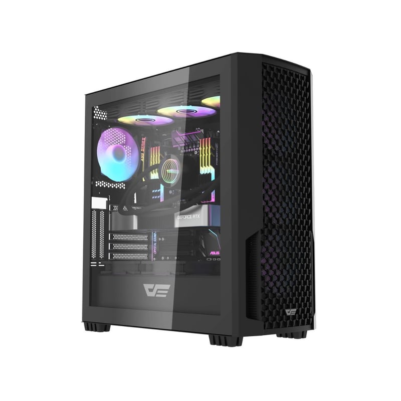 DarkFlash DF2100 Mid-Tower ATX Case Black Tempered Glass - 6