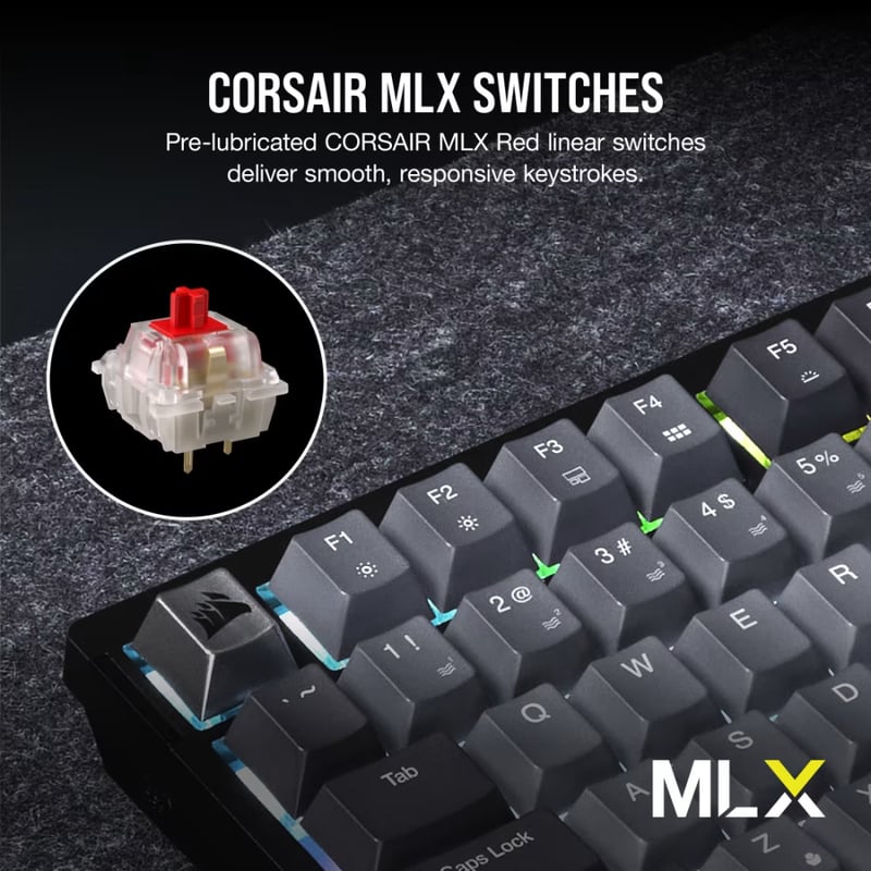 كيبورد Corsair K65 Plus 75% ميكانيكي Hot-Swappable لاسلكي RGB - 3