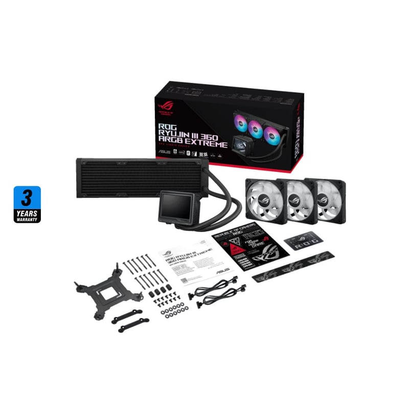 مبرد ASUS ROG Ryujin III 360mm AIO سائل ARGB أسود - 7