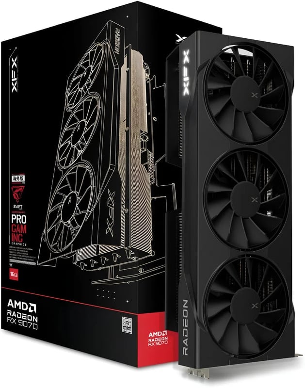 XFX Swift AMD Radeon RX 9070 OC Triple Fan Gaming Edition 16GB Graphics Card - 1