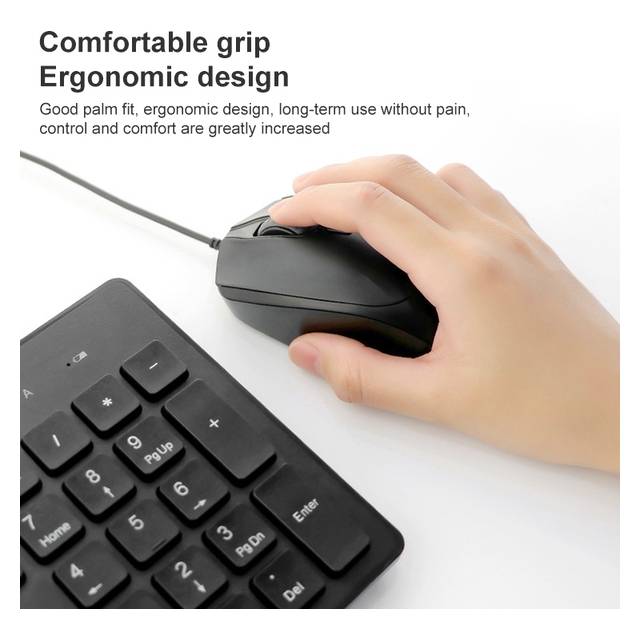 FUDE 3600N Wired Mouse 1600 DPI Ergonomic - 2