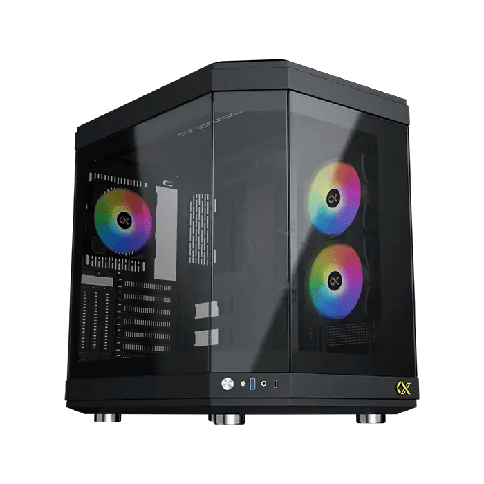 XIGMATEK Cubi ATX Case Black Tempered Glass Superior Airflow - 4