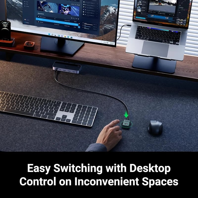 محول Ugreen 25098 2-in 4-out USB 3.0 USB-C أسود - 2