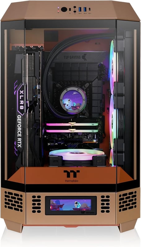 Thermaltake The Tower 300 Micro-Tower ATX Case Gravel Sand Tempered Glass - 8