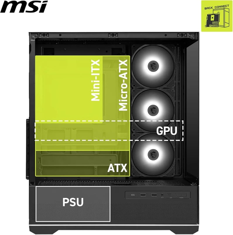 كيس MSI MAG Pano 110R PZ Mid-Tower ATX - 9