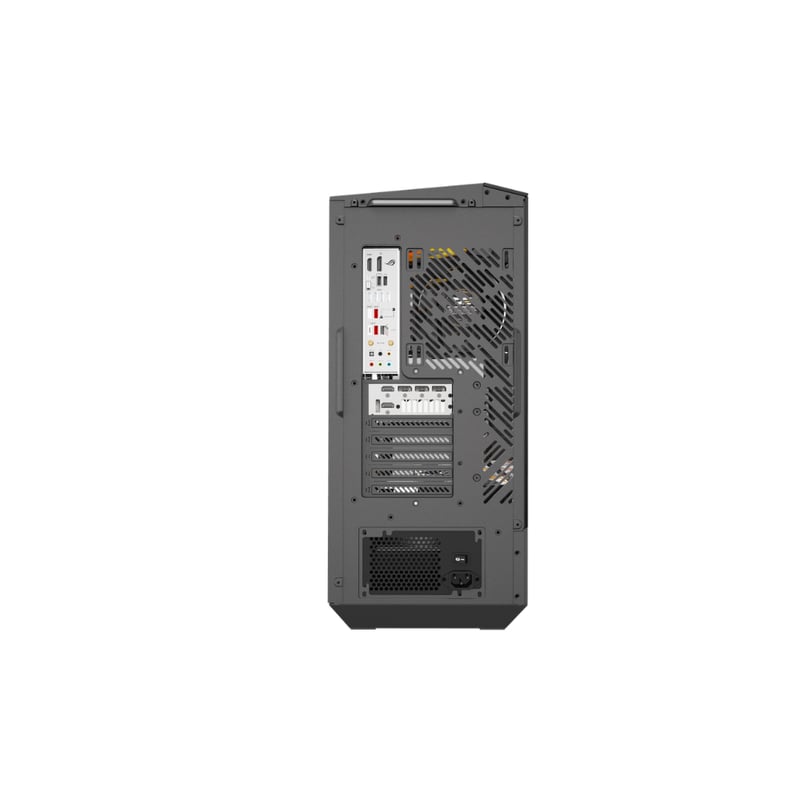 darkFlash DY460 Black Dual-Chamber Mid-Tower ATX PC Case (Included 4 ARGB Fans / 3-Sided Panoramic Tempered Glass / Back-Connect Motherboard Support / USB-C 10Gbps) - 5