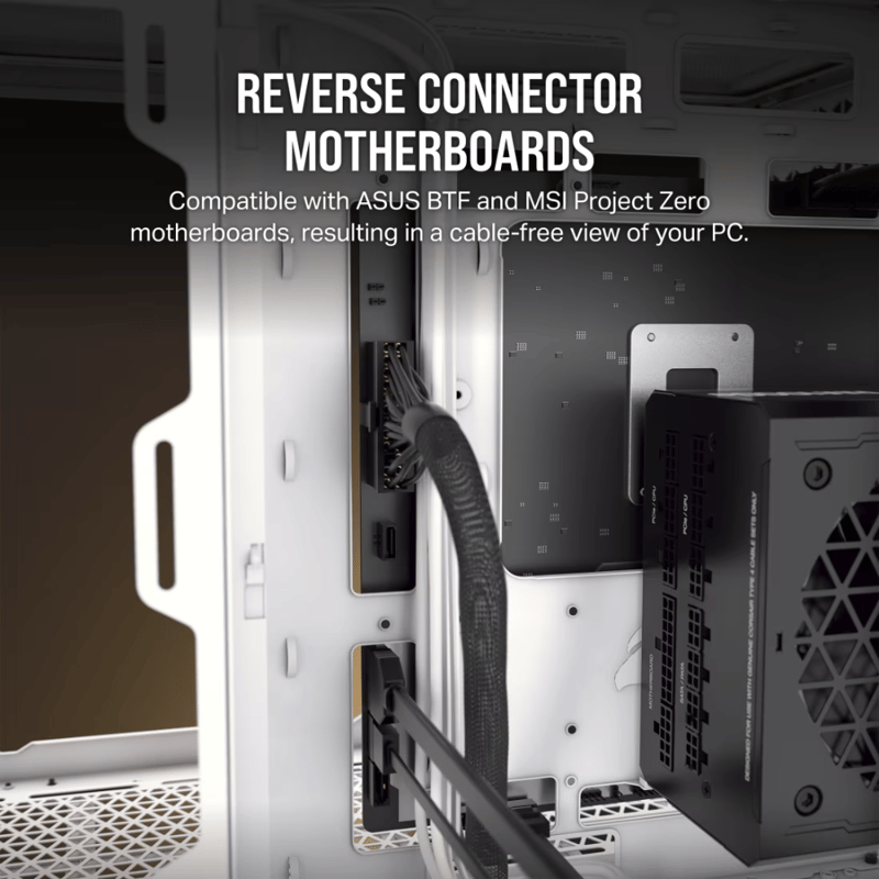 كيس Corsair 6500D Airflow Mid-Tower أبيض زجاج مقسى - 7
