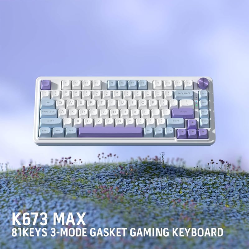 Redragon K673WBP RGB Mechanical Keyboard 75% Gasket Wired/2.4/BT - 7