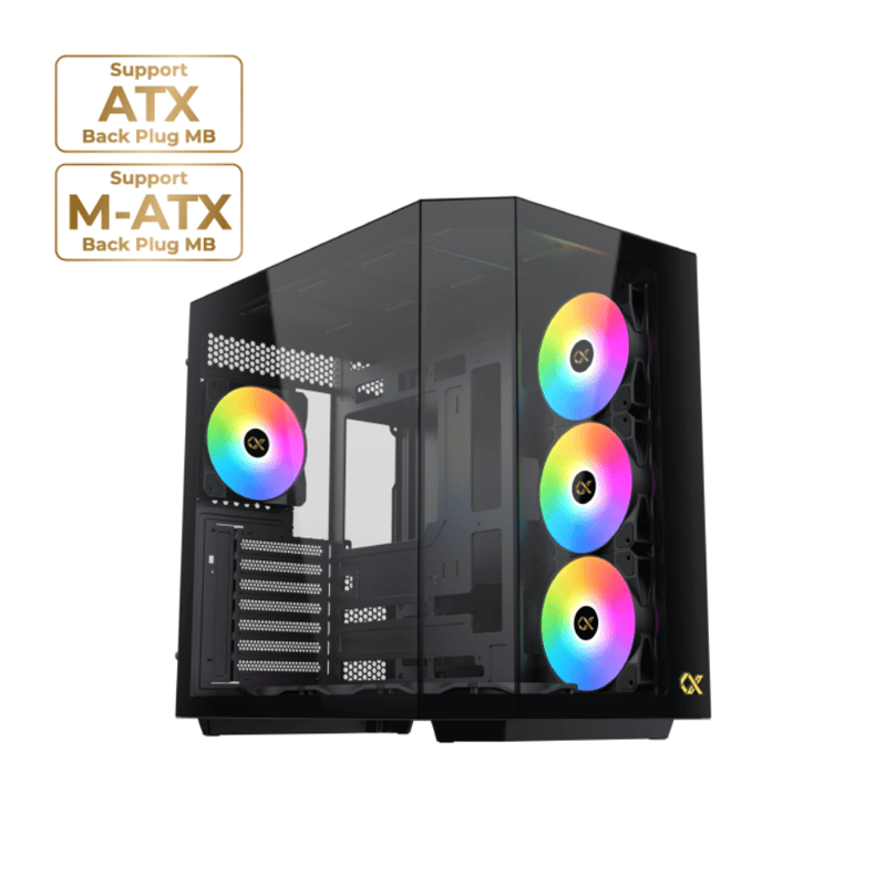 كيس XIGMATECK Cubi II Mid-Tower ATX أسود - 3