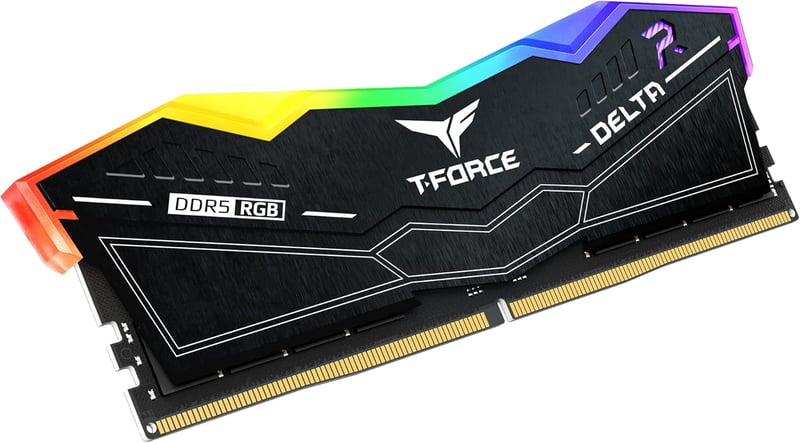 TEAMGROUP T-FORCE DELTA RGB DDR5 32GB (2x16GB) 5600MHz CL36 Desktop Memory Black - 4