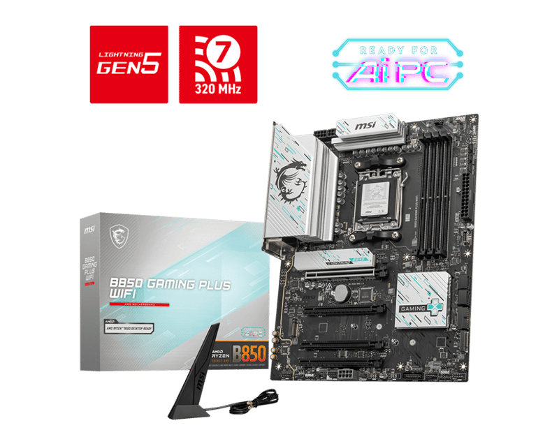 لوحة أم MSI Gaming Plus B850 AMD AM5 ATX DDR5 - 1