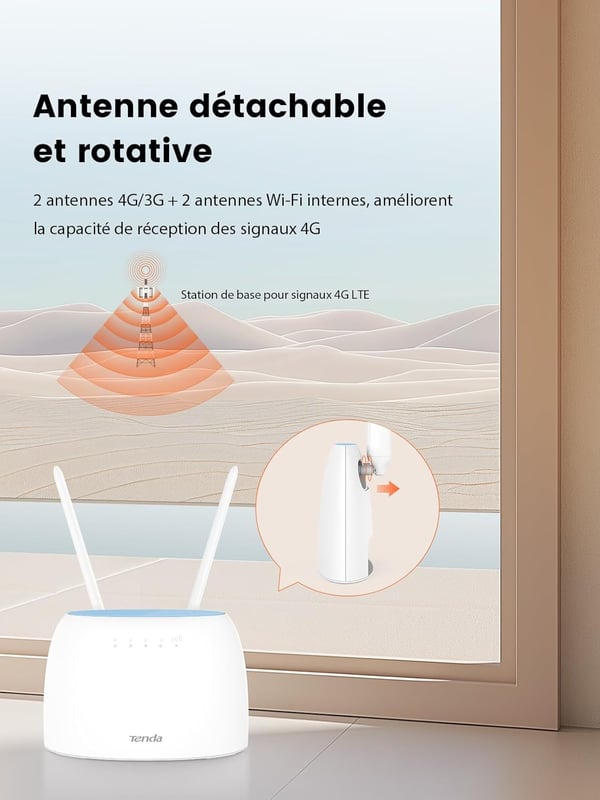 Tenda 4G09 AC1200 Dual-Band 4G+ LTE Router - 5