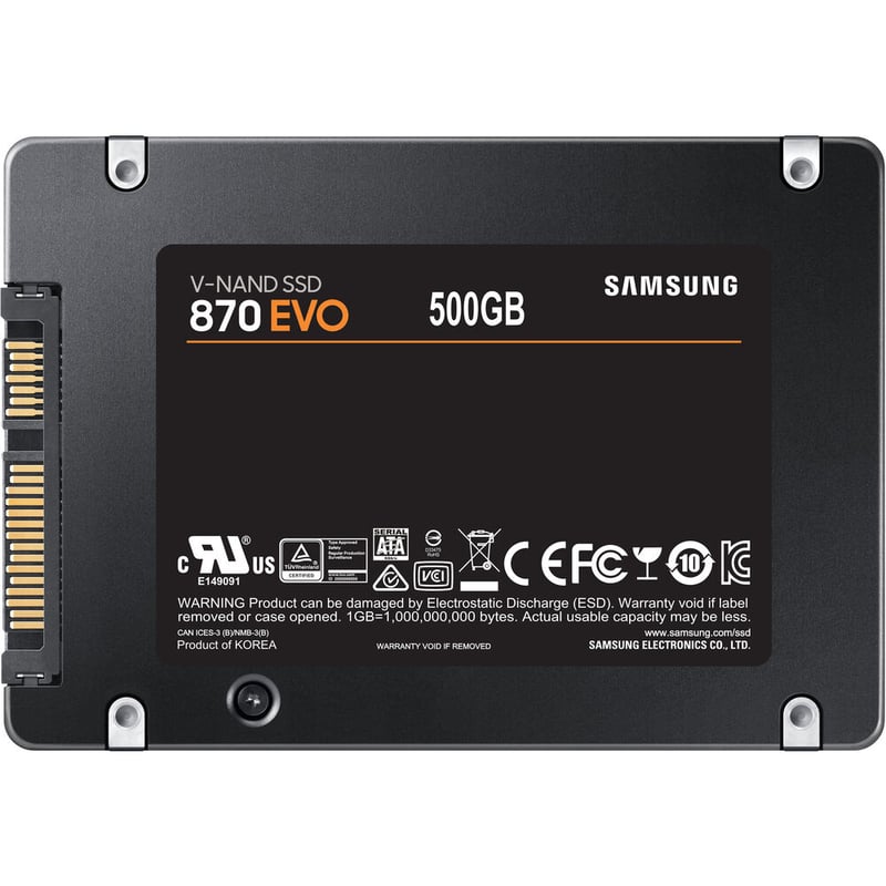 Samsung 870 EVO 500GB SATA III 2.5″ Internal SSD - 5