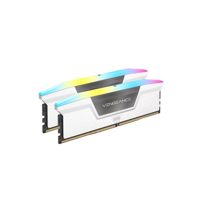 رام Corsair Vengeance RGB DDR5 32GB (2x16GB) 5600MHz أبيض - 1