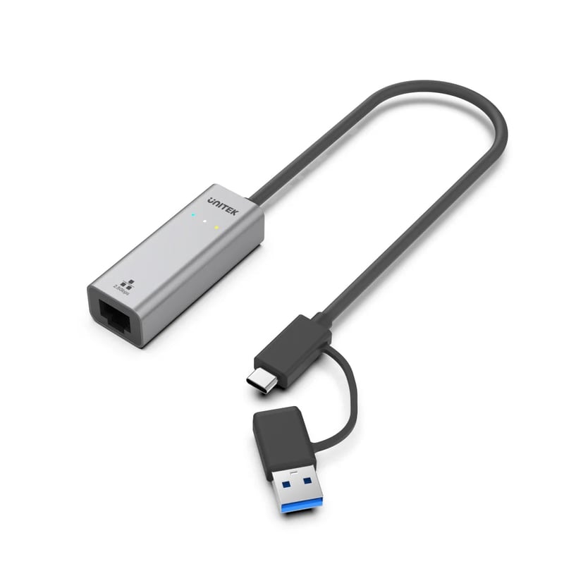 محول USB UNITEK U1313C USB-C/USB-A إلى RJ45 2.5G إيثرنت 2500Mbps - 5