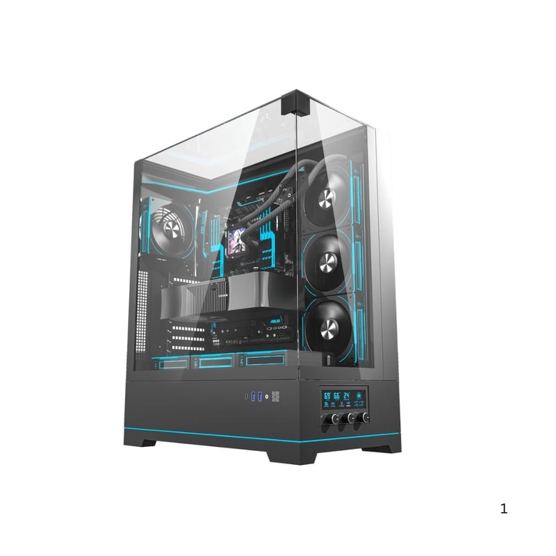 DarkFlash DY450L Pro Mid-Tower ATX Case Black Tempered Glass - 13