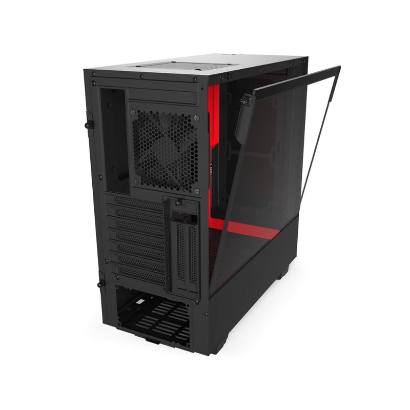 كيس NZXT H510i Mid-Tower ATX/mATX/ITX أسود/أحمر - 4