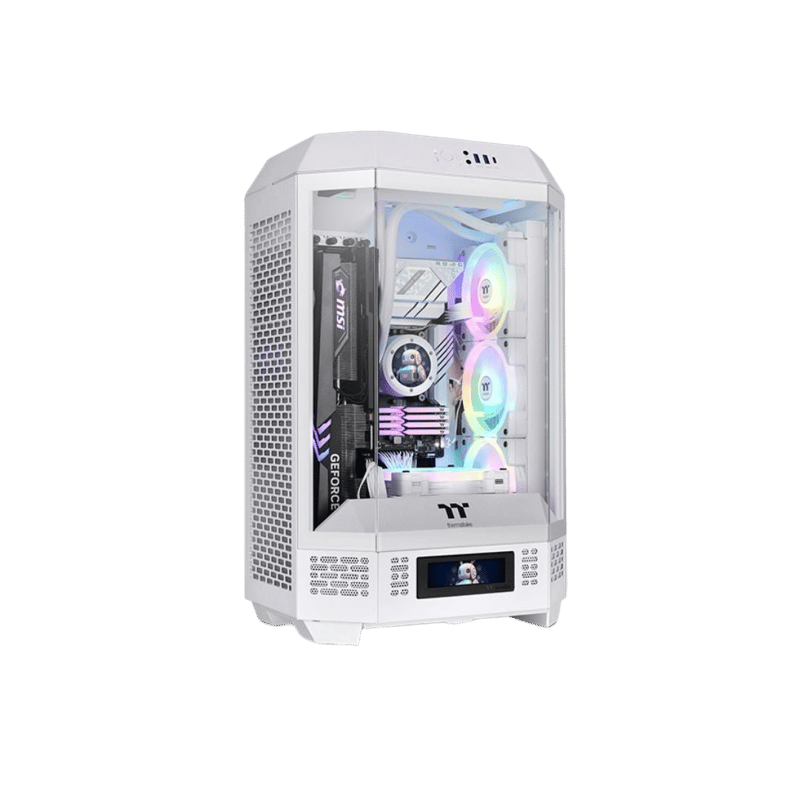 Thermaltake The Tower 300 Micro-ATX Case White Tempered Glass - 12