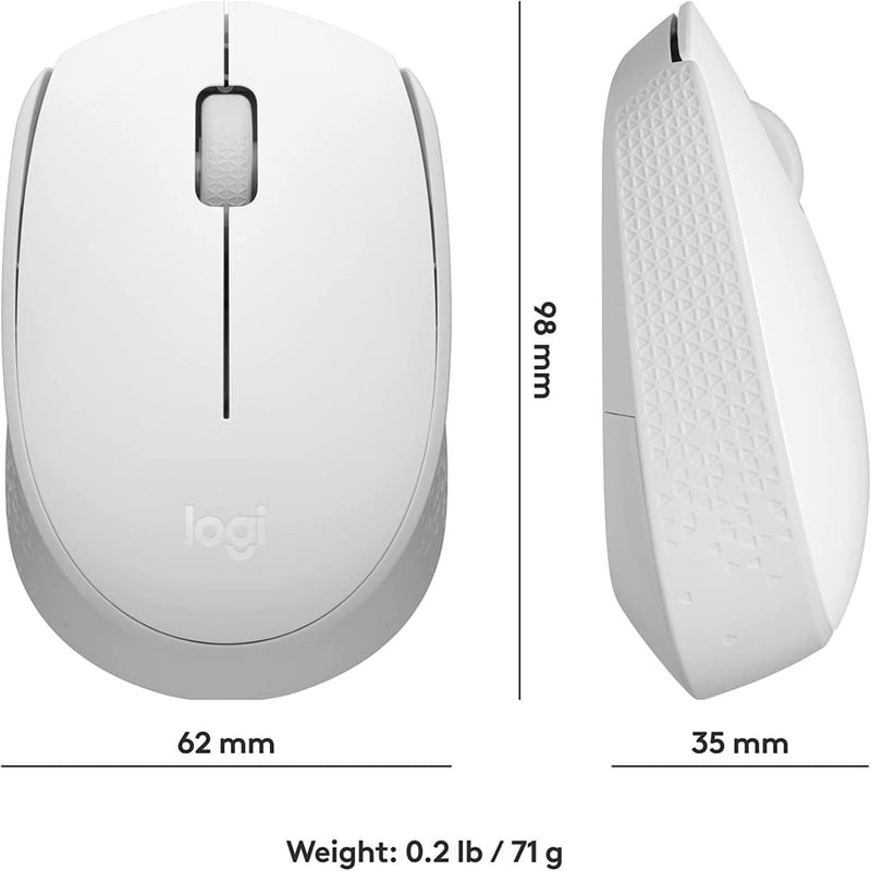 ماوس Logitech M171 1000 DPI لاسلكي Off-White - 18