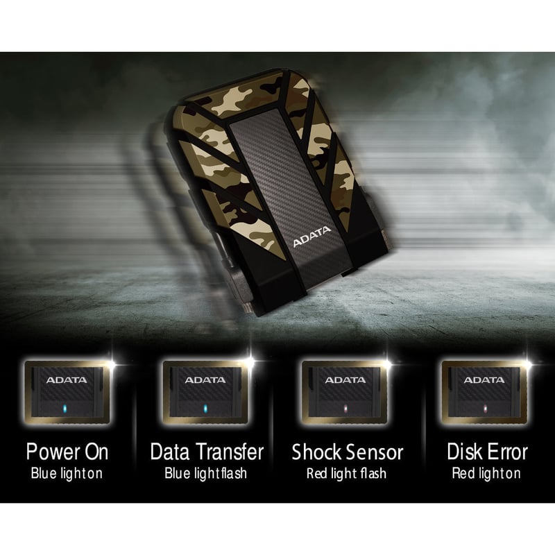 ADATA HD710M Pro 1TB USB 3.2 External Hard Drive Rugged Camo - 5