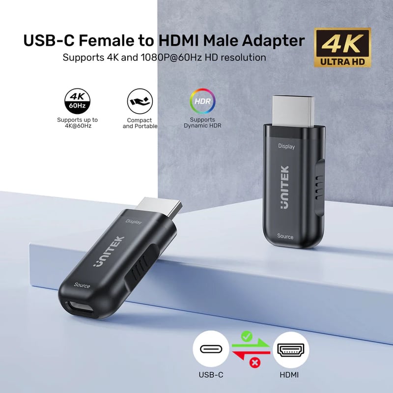 محول UNITEK USB-C إلى HDMI 4K@60Hz HDMI 2.0b - 6