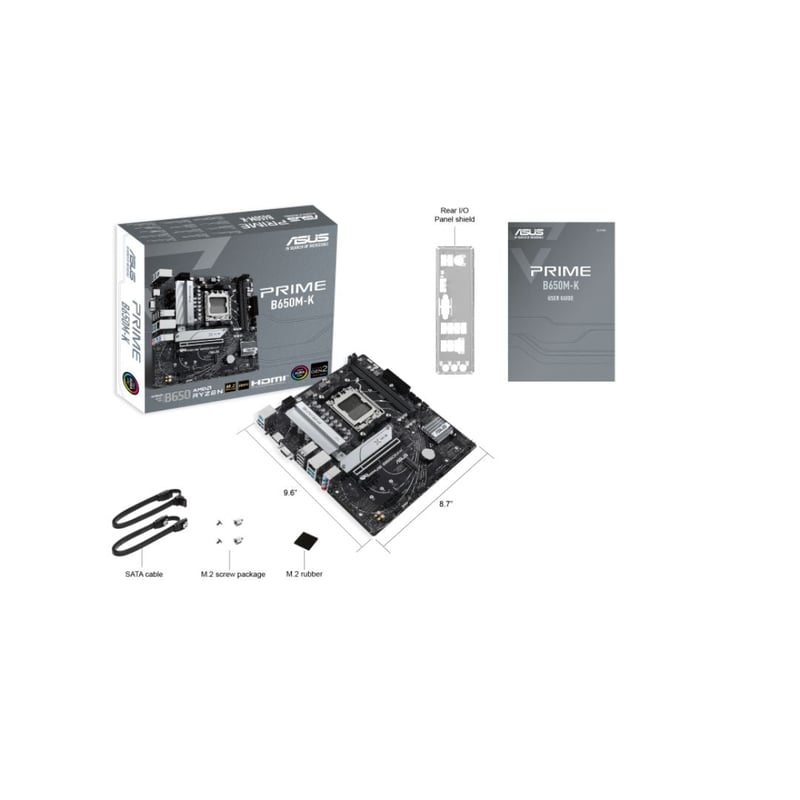 ASUS Prime B650M-K B650 AM5 Micro-ATX Motherboard - 5